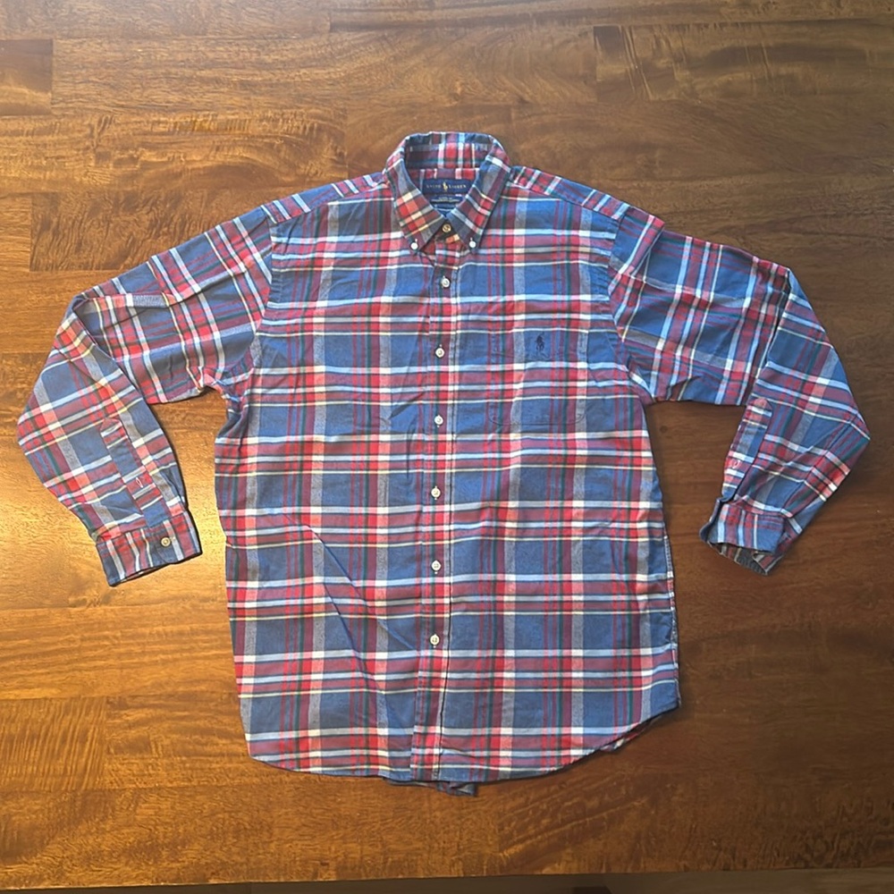 Ralph Lauren classic fit performance flannel long sleeve shirt, XL, plaid